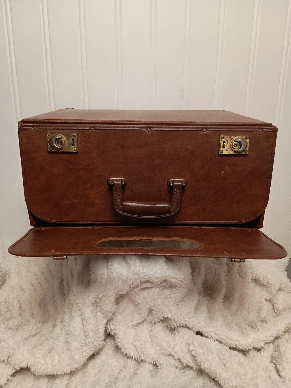 Vintage- Classic Leather Briefcase Large- Brown